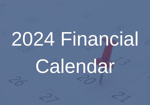 2024 Financial Calendar